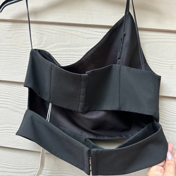 MICHELLE MASON Asymmetrical one shoulder bandeau top - Picture 10 of 12